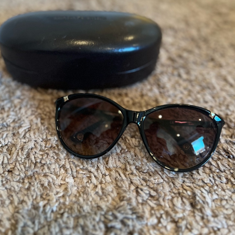 MICHAEL Michael Kors Black Sunglasses with Dark Brown Lenses